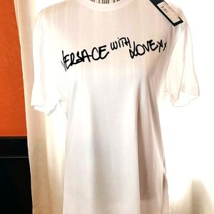 Versace With Love White Tshirt, Size L
